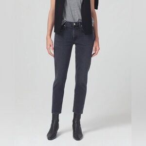 Citizens of Humanity Ella Mid Rise Slim Crop Jeans in Film Noir - Size 27